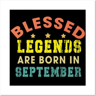 Blessed Legends Are Born In September Funny Christian Birthday Posters and Art